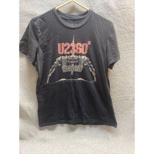EDUN LIVE Men SHIRT L Black Red  2011 U2 360 Degree Concert Tour Band T Crew